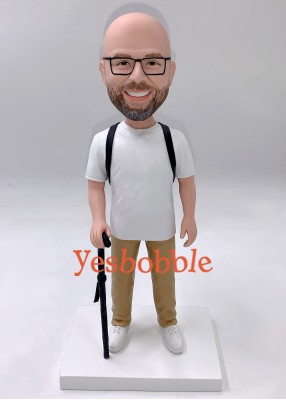 Hiker Hiking Custom Bobblehead Hiker Hiking Custom Bobblehead