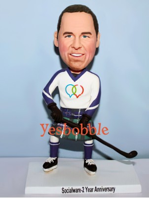 Hockey Player in Skirt Custom Bobblehead Hockey Player in Skirt Custom Bobblehead