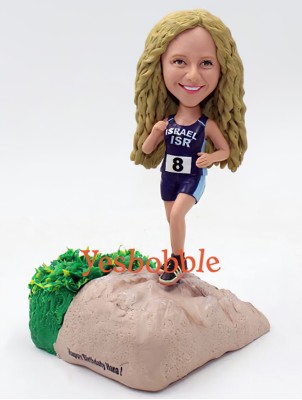 Mountain Marathon Runner Custom Bobblehead