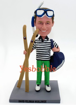 Skiing Lover Custom Bobblehead