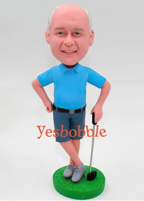 Stylish Golfer Custom Bobblehead Stylish Golfer Custom Bobblehead
