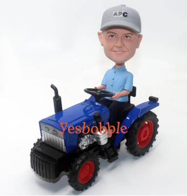 Farmer on Tractor Personalized Bobblehead Farmer on Tractor Personalized Bobblehead