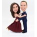 Bobblehead Bride and Groom Dancing on Wedding Party Bobblehead Bride and Groom Dancing on Wedding Party