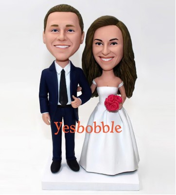 Custom Bobblehead Wedding Couple Custom Bobblehead Wedding Couple
