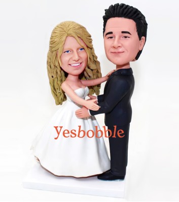 Dancing Wedding Couple Custom Bobblehead Dancing Wedding Couple Custom Bobblehead