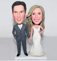 Newly Engaged Couple Personalized Bobblehead