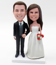 Traditional Wedding Cake Topper Bobblehead