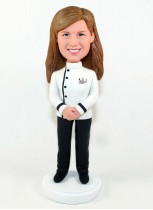 Custom Female Chef Bobblehead Custom Female Chef Bobblehead