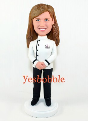 Custom Female Chef Bobblehead Custom Female Chef Bobblehead