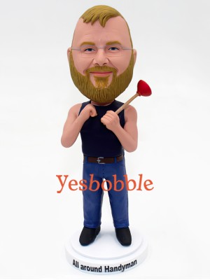 Custom Plumber Bobblehead Doll