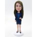 Custom White Collar Bobblehead