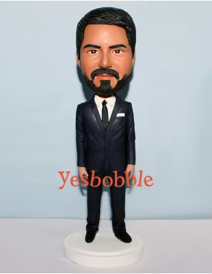 Executive Man In Dark Blue Suit Bobblehead Executive Man In Dark Blue Suit Bobblehead