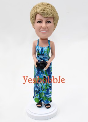 Female Photographer Bobblehead Doll Female Photographer Bobblehead Doll