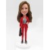 Female in Red Suit Holding a Handbag Bobblehead