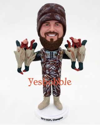 Hunter Bobblehead With Wild Duck