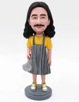 Male Cook With Pan Bobblehead Male Cook With Pan Bobblehead
