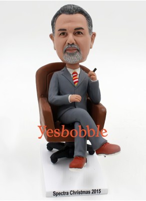 Male Executive With Cigar Bobblehead