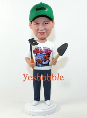 Male Gardener Custom Bobblehead