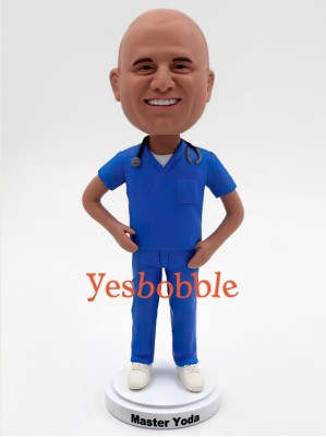 Male Nurse Custom Bobblehead Male Nurse Custom Bobblehead