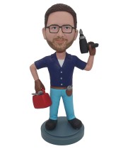 Mechanic Bobblehead With Electric Drill