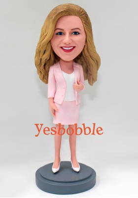Office Lady In Dress Suit Custom Bobblehead