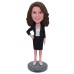 Office Lady in Suit Custom Bobblehead