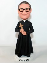 Priest With Cross Custom Bobblehead Priest With Cross Custom Bobblehead