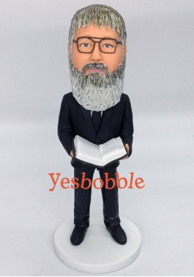 Professor Holding a Book Custom Bobblehead Professor Holding a Book Custom Bobblehead
