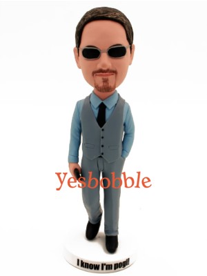 Smart and Chic Custom Bobblehead With Cellphone Smart and Chic Custom Bobblehead With Cellphone