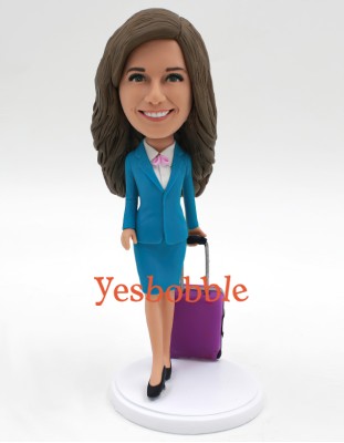Stewardess Beauty Custom Bobblehead 