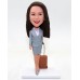 Stewardess Beauty Custom Bobblehead with Suitcase Stewardess Beauty Custom Bobblehead with Suitcase
