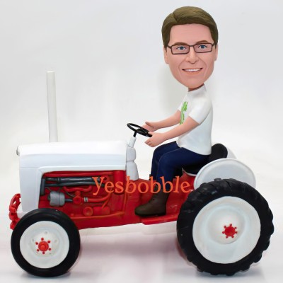 Tractor Farmer With Boots Bobblehead Tractor Farmer With Boots Bobblehead